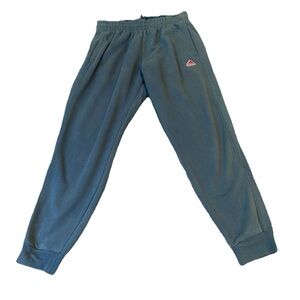 Adidas Women’s hoogoorddreef 9a Blue Joggers Red Logo Pants Size L H59416-0V9001